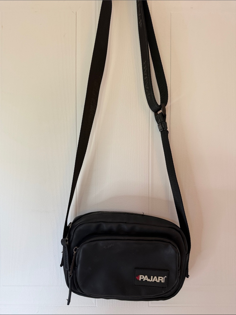 Pajar Black Compact Messenger Crossbody Bag Waterproof